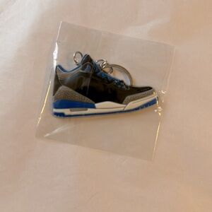 Keychain, NEW, Sneaker, Blue, Gray, Black & White, Unisex